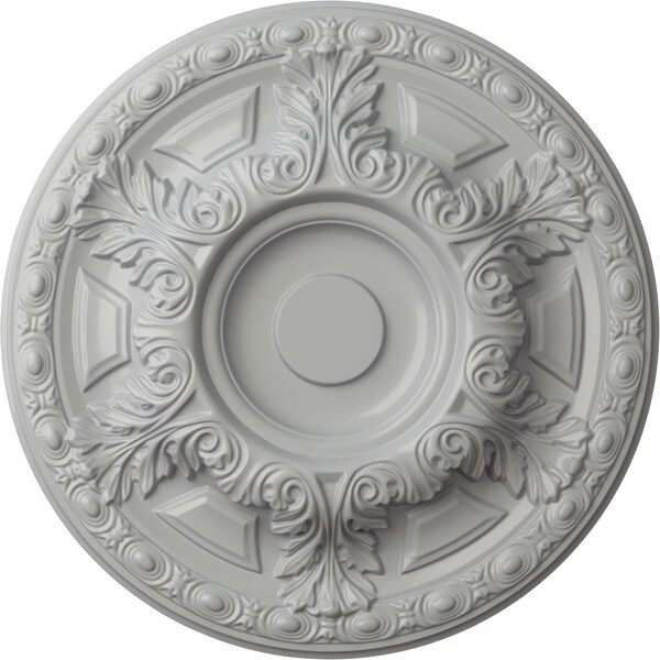 Ekena Millwork Granada Ceiling Medallion (Fits Canopies up to 7 1/8"), Hand-Painted Frost, 23 1/2"OD x 2 3/4"P CM24GAFRF - main